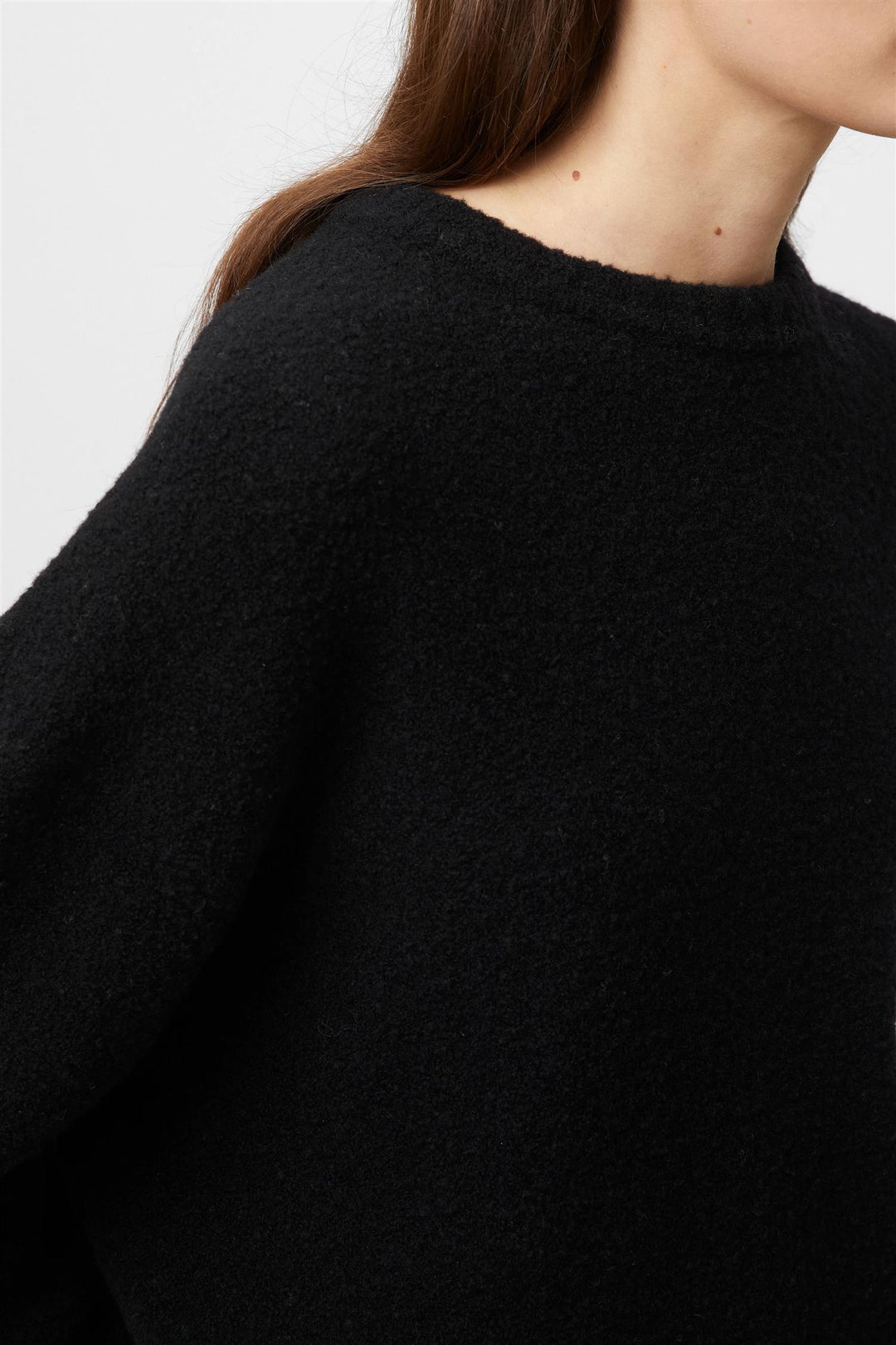 Boucle Cocoon Roundneck Black