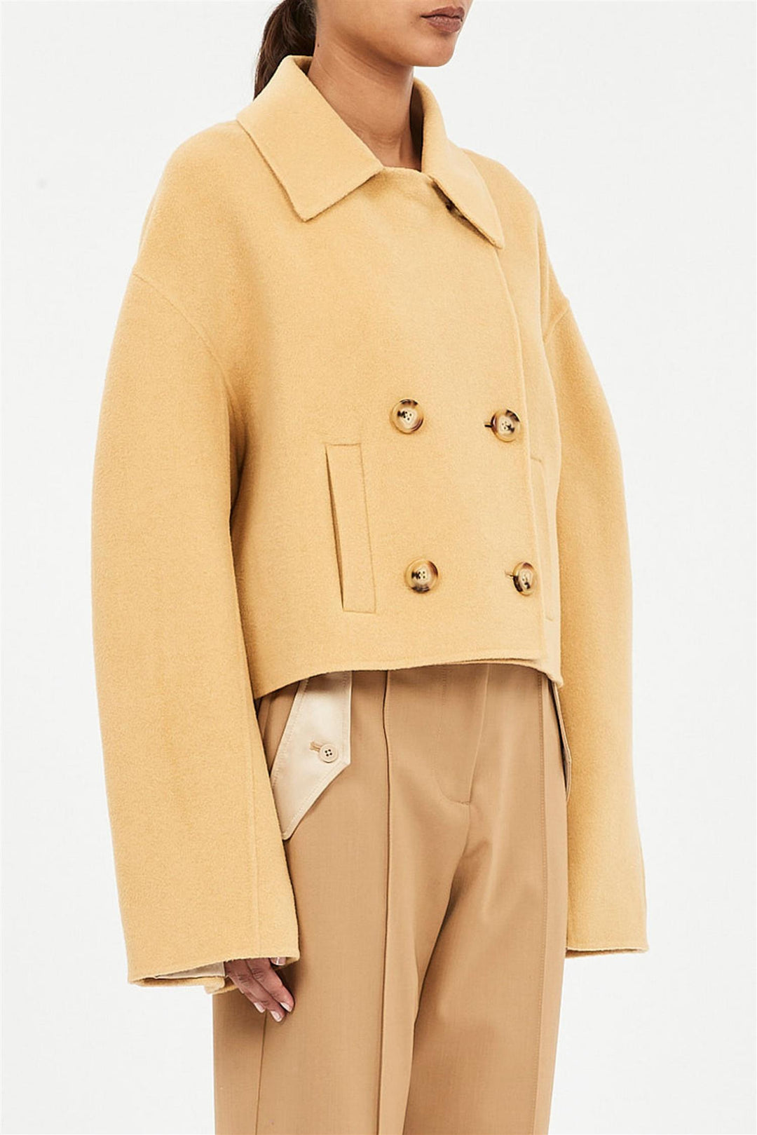 Marta Cropped Coat Lotus