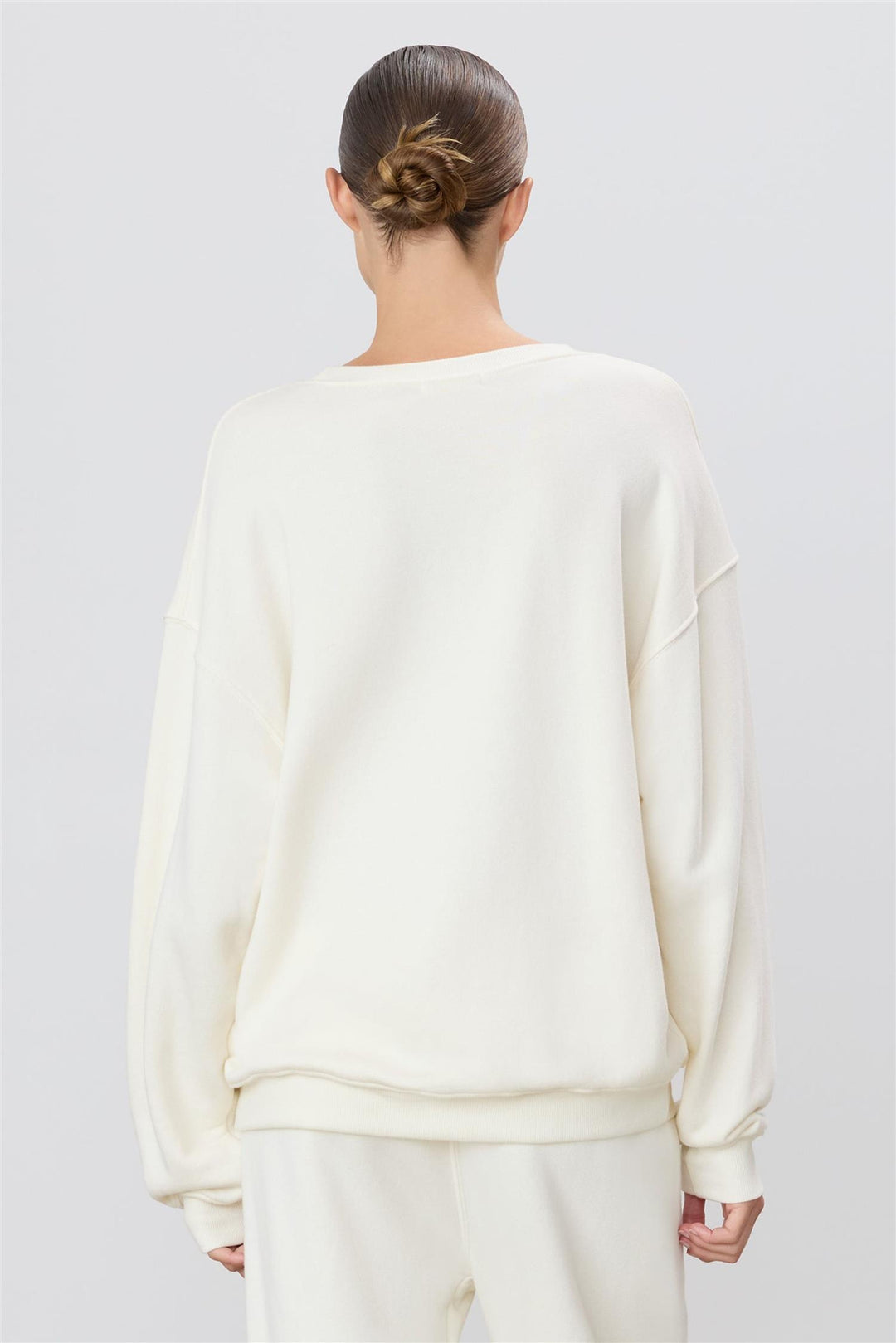 Oversized Crewneck Sweatshirt Cream