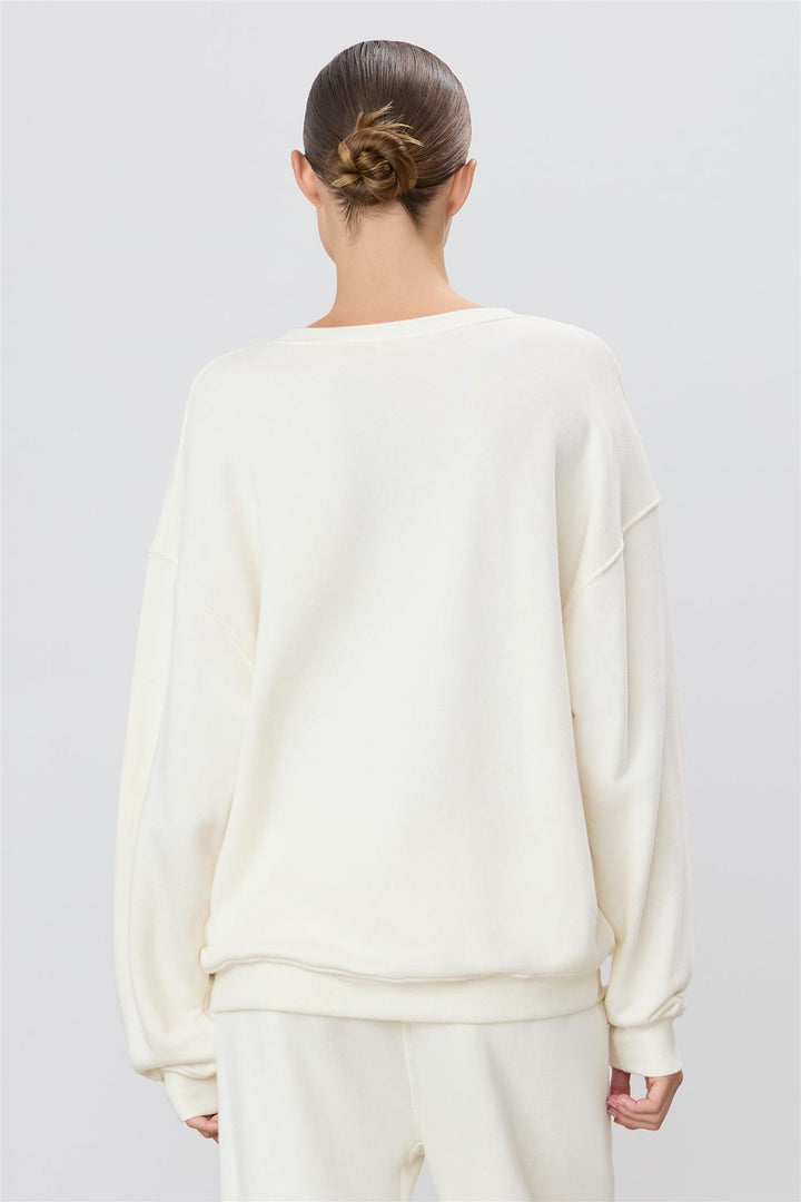 Oversized Crewneck Sweatshirt Cream