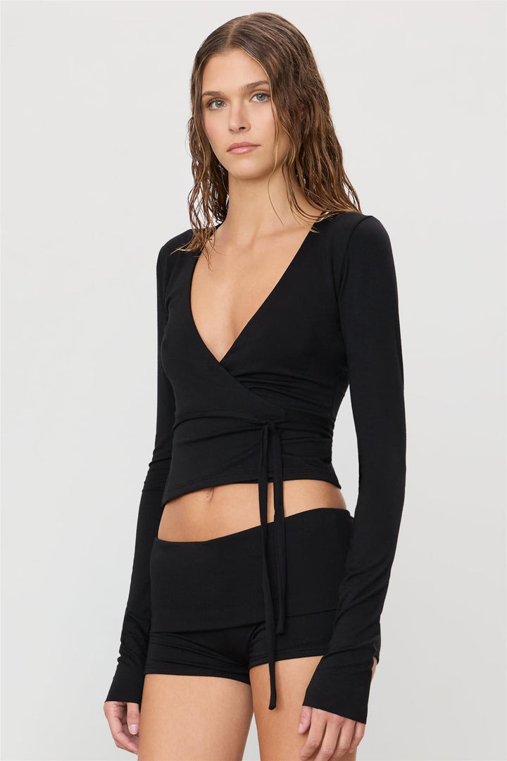 Wrap Top Black