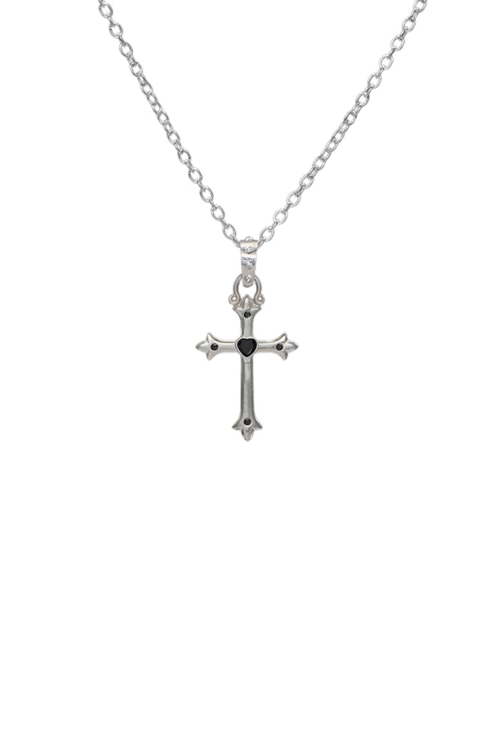 Devotion Necklace - Silver Black Spinel