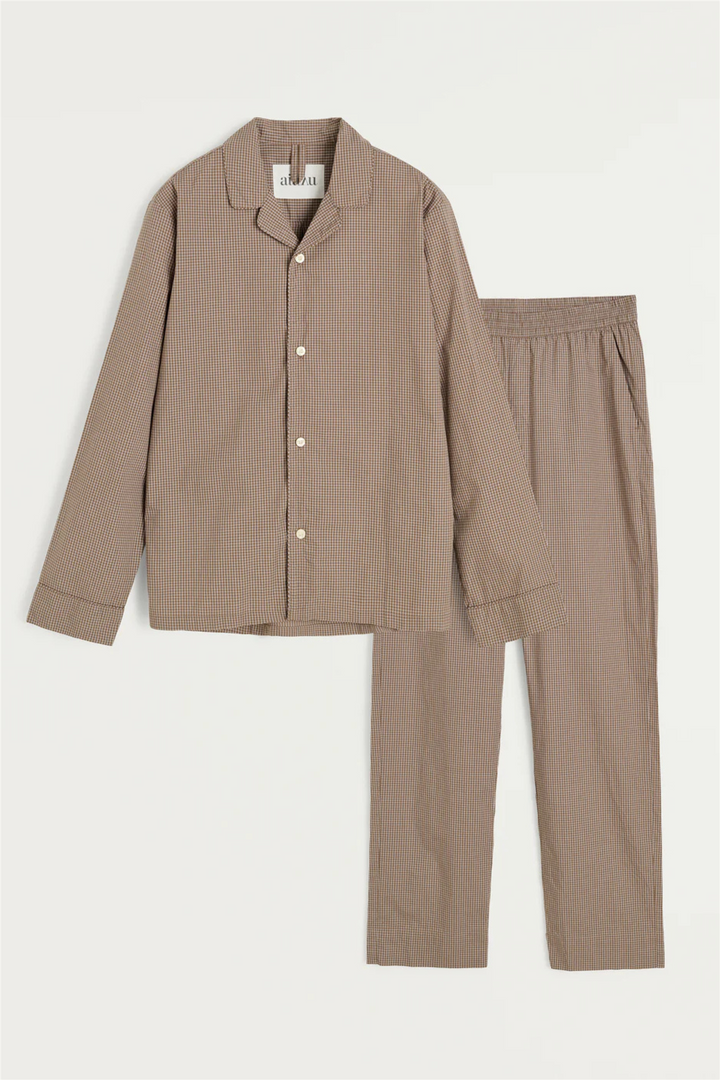 Classic Pyjamas Check Mix Fossil