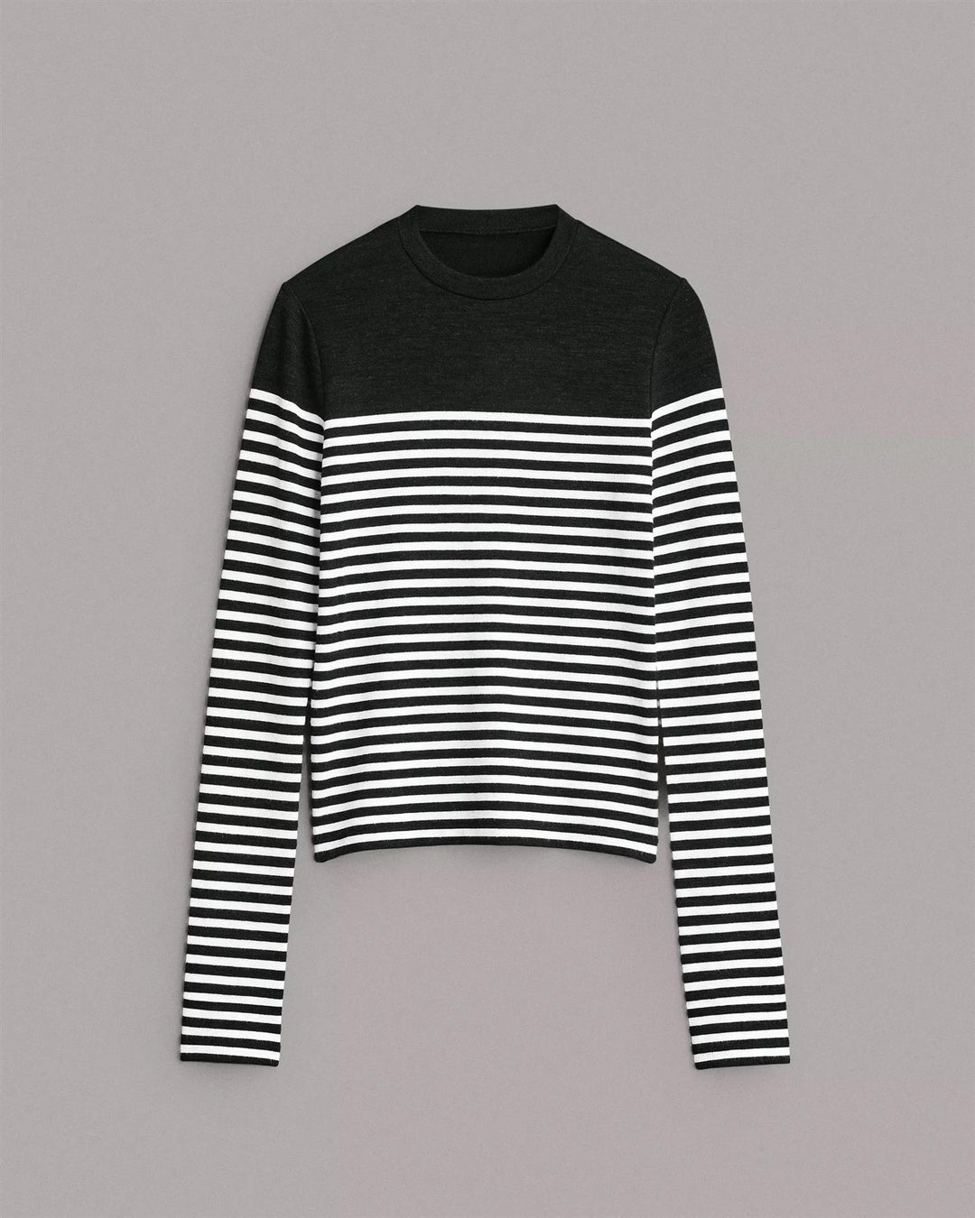 The Longsleeve Knit Breton Stripe Black Multi