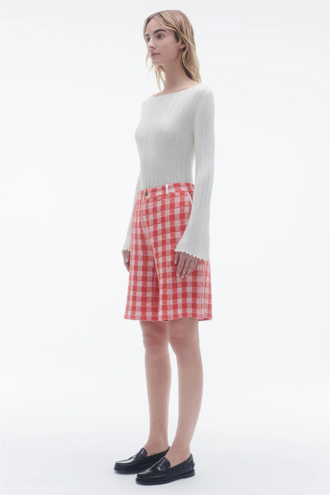 Gingham Bermuda Short Cherry Combo