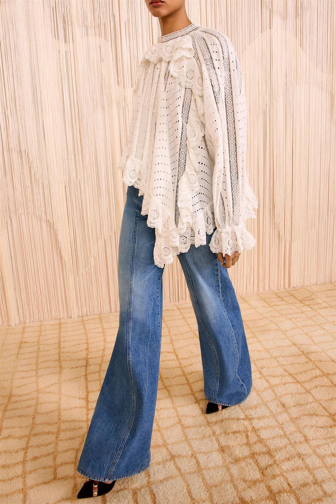 Marcella Asymmetrical Blouse Pristine
