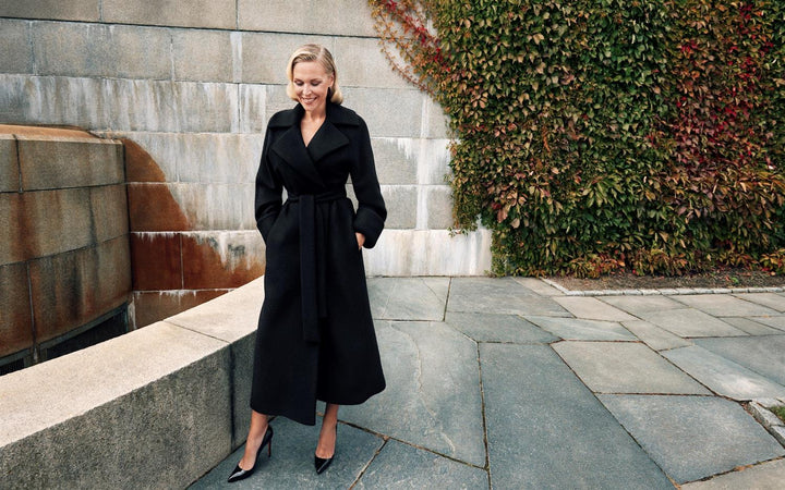 Wool Coat Long Black