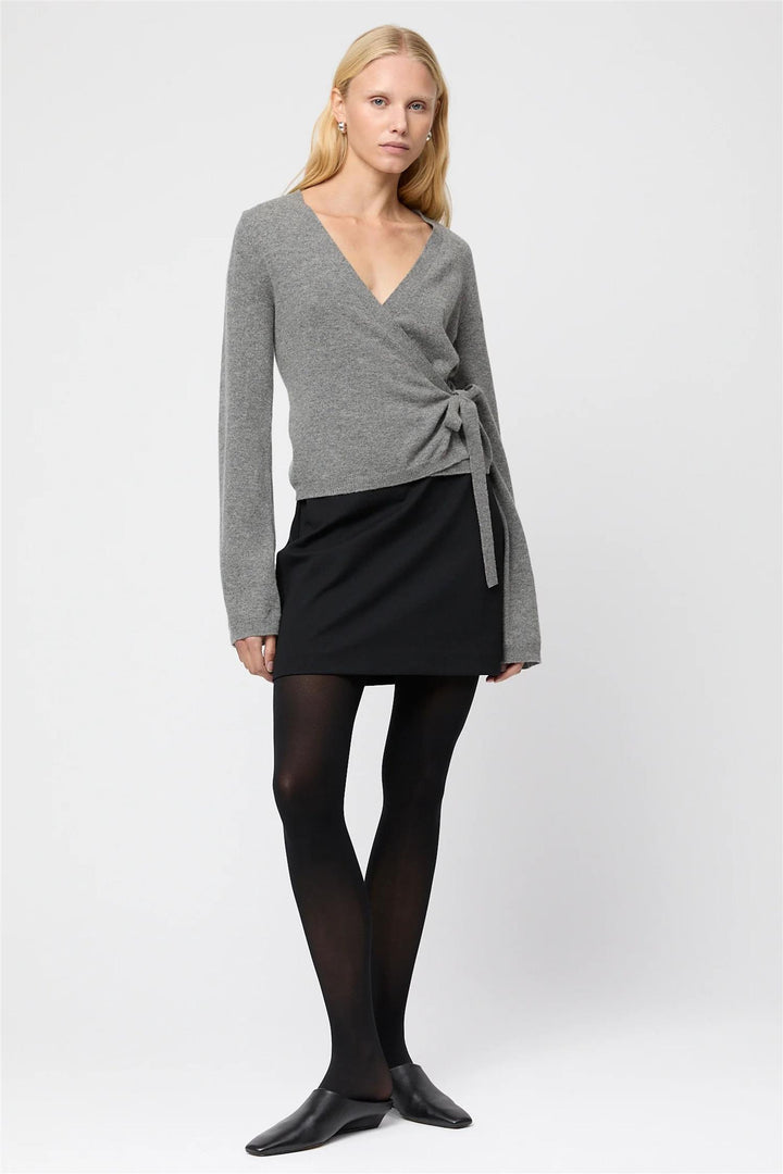Ballet Wrap Cardigan Mid Grey