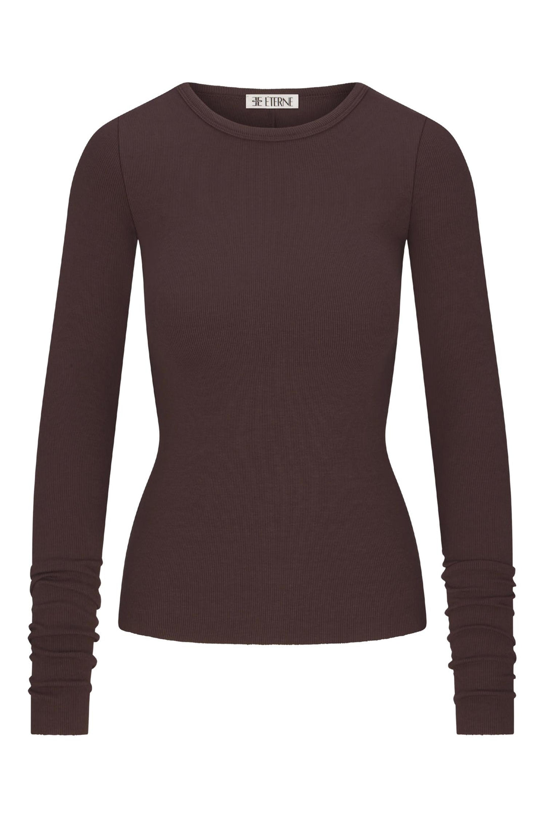 Long Sleeve Fitted Top Espresso