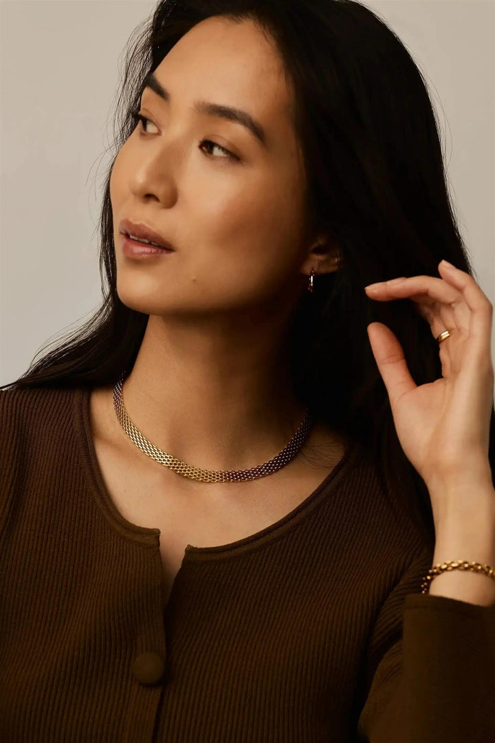 Heirloom Chain Choker Necklace Gold