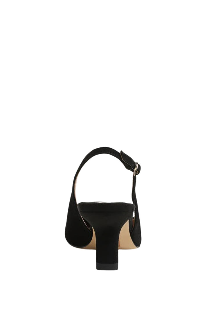Bianka Slingback Pump Suede Black