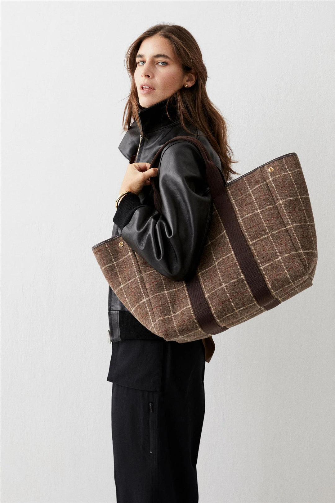 Traversée L Hunting Tweed 02 Brown
