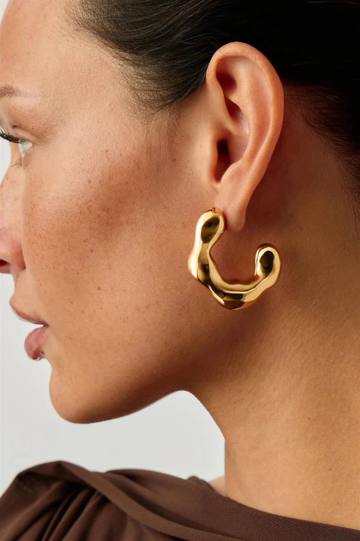Eny Puffy Large Hoop Earrings