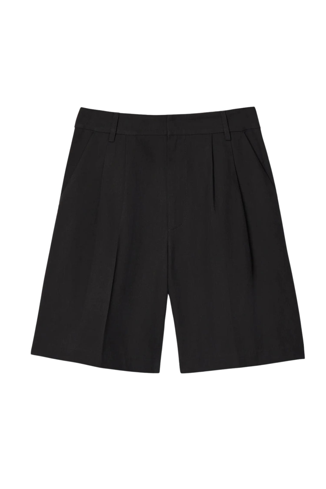 Poet Pleat Shorts Jet Black