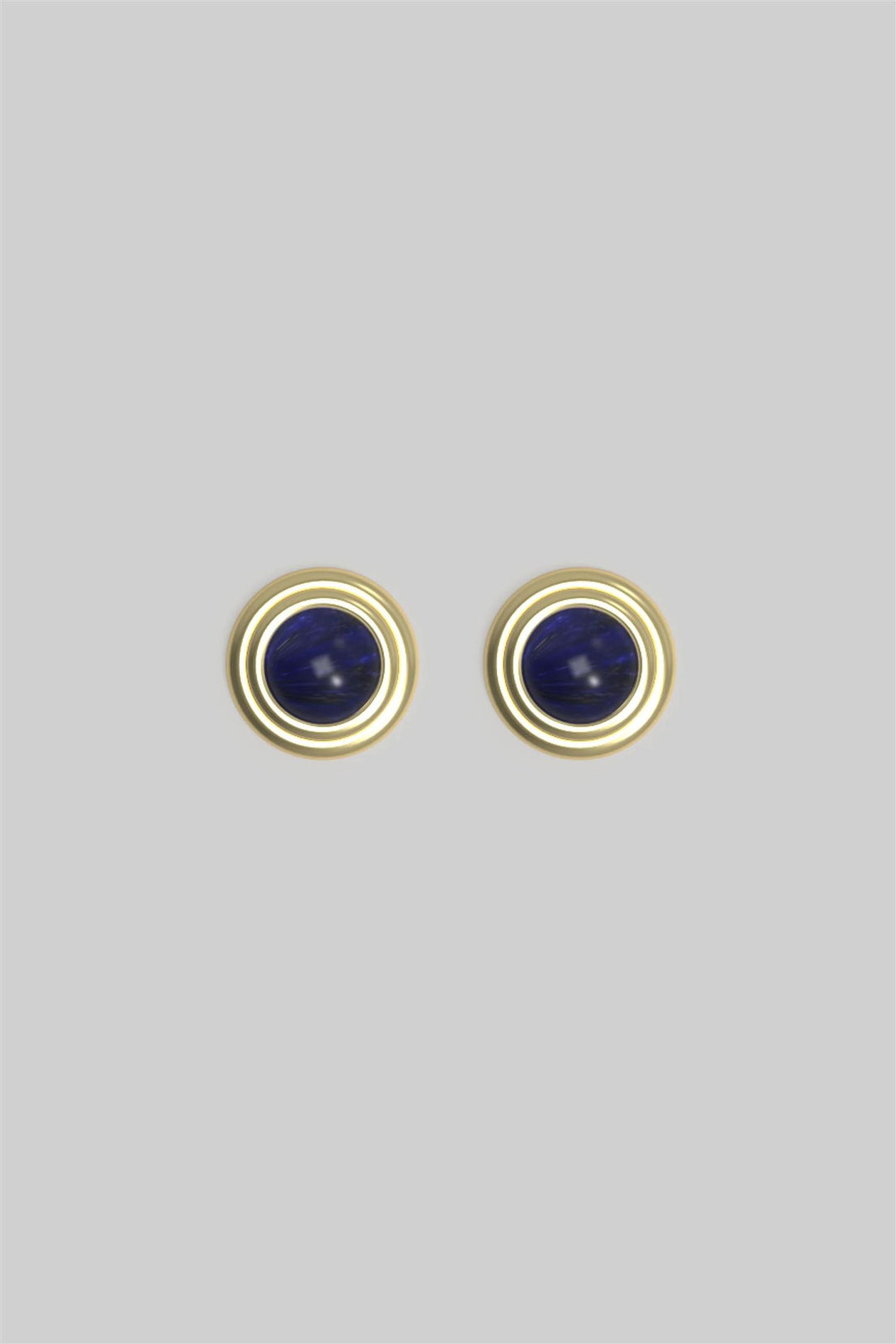 Lolly Stud Lapis Plated