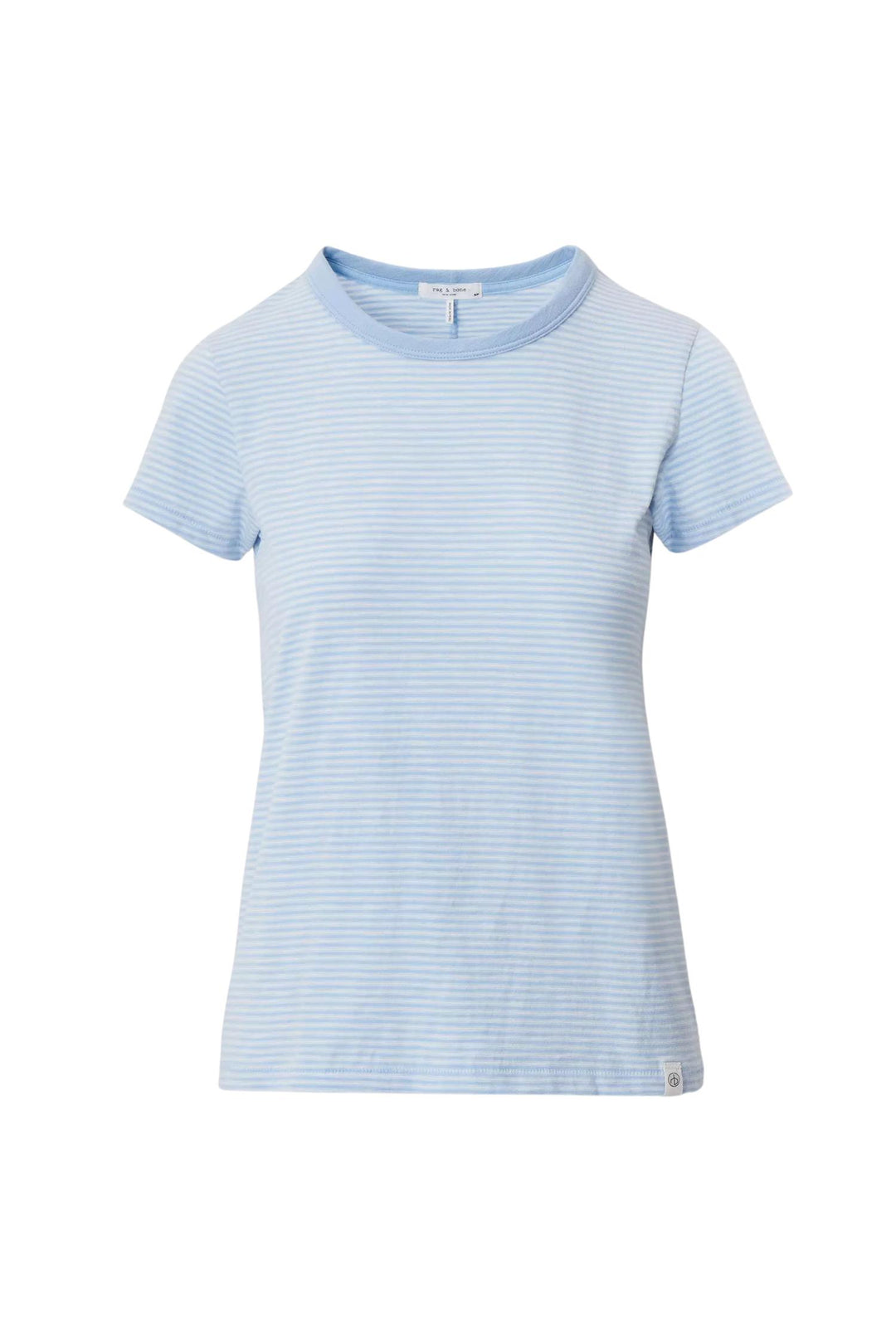 The Slub Striped Tee Powder Blue Multi