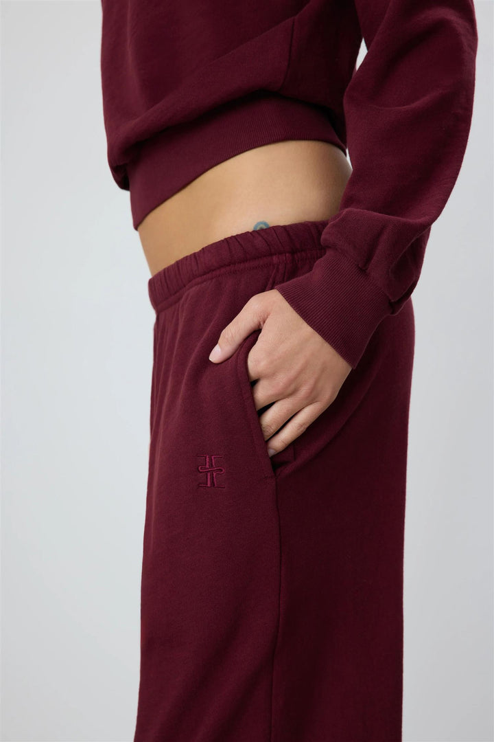 Boyfriend Pocket Sweatpant Oxblood