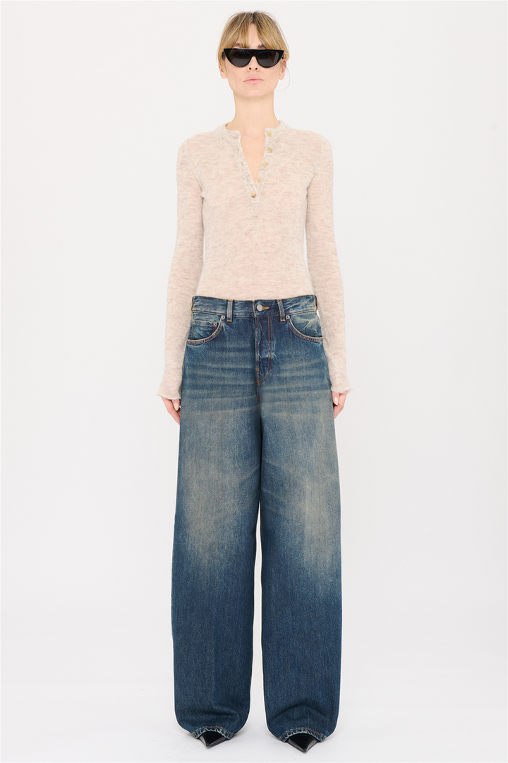 Bethany Mid-Rise Wide-Leg Jean Intense Blue