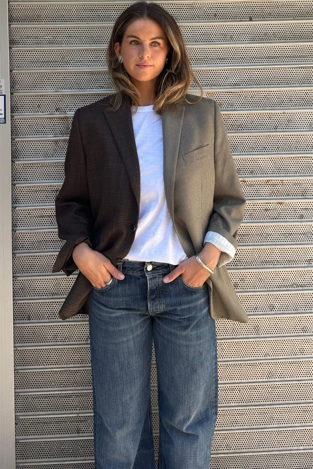 Contrast Blazer CB01 Brown Beige Size 36