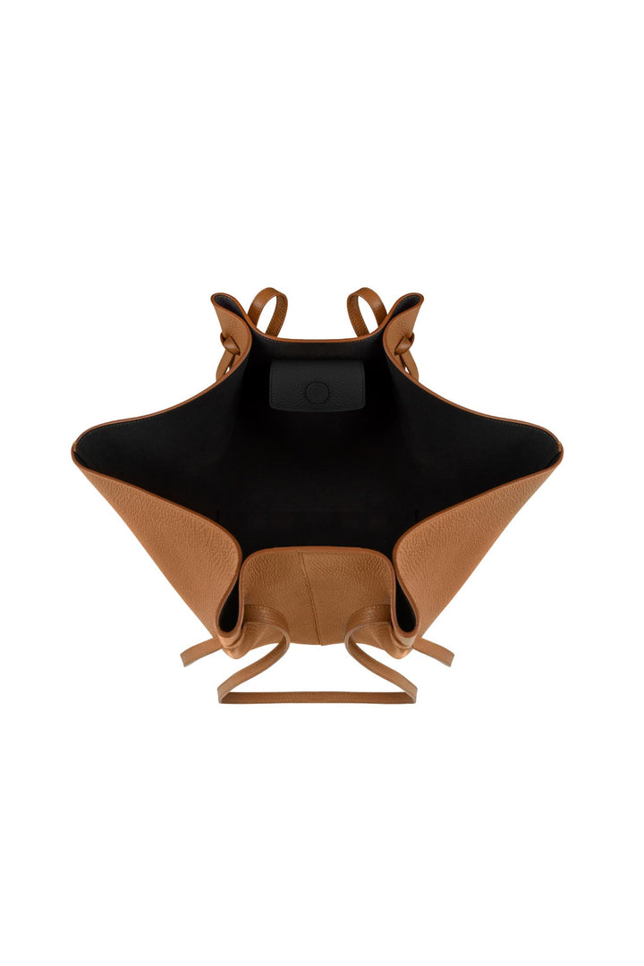 Large Mochi Pebble Grain Leather Hazel