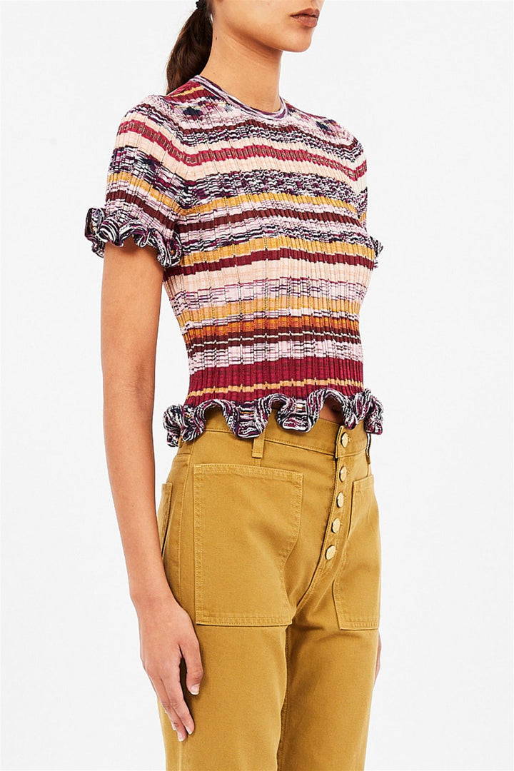 Miya Short Sleeve Knit Top Prism