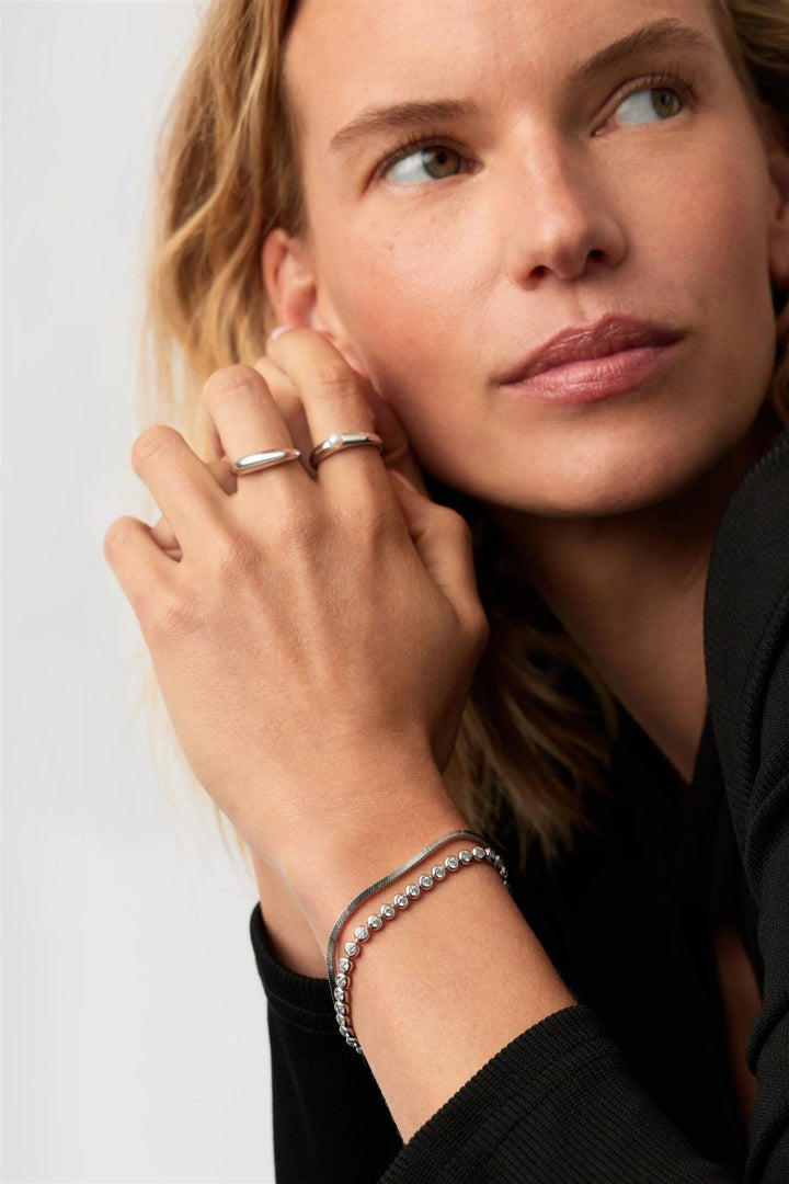 Tennis Round Bracelet Silver