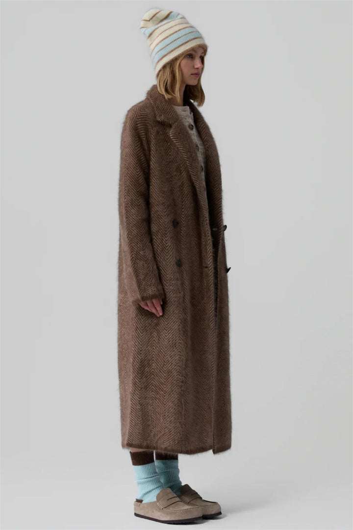 Grizzly Double Breasted Coat Chestnut/Taupe