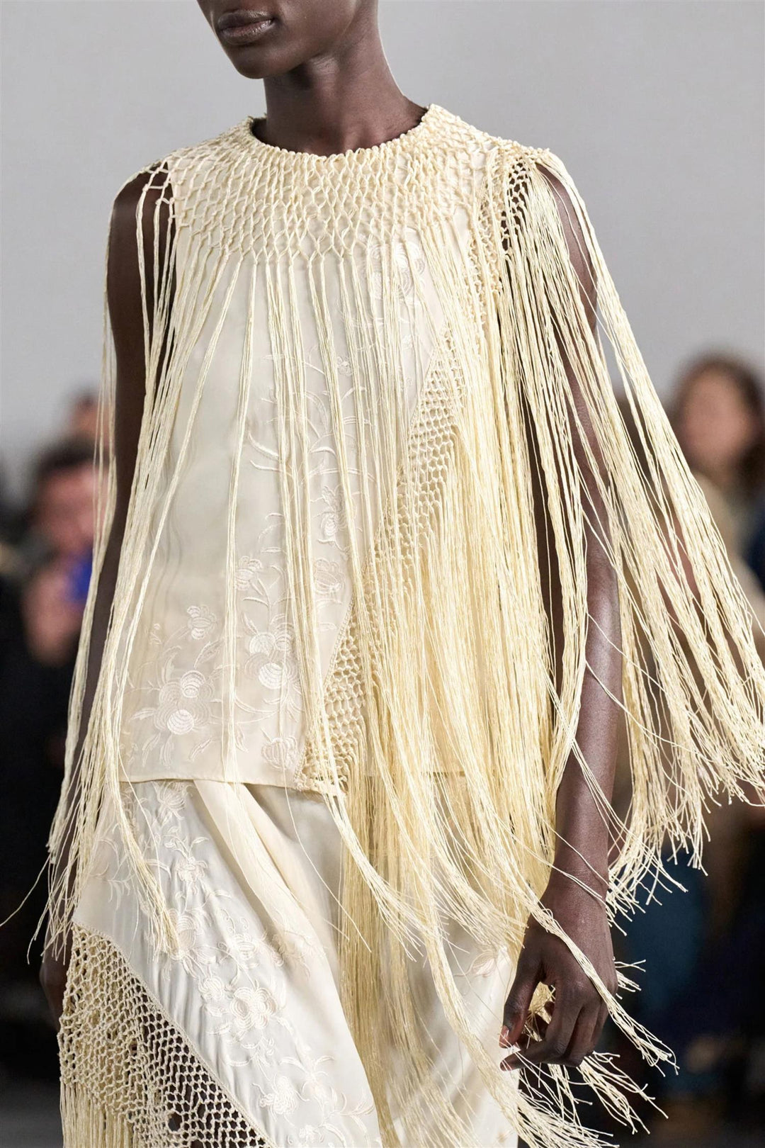 Willa Silk Fringe Top Creme