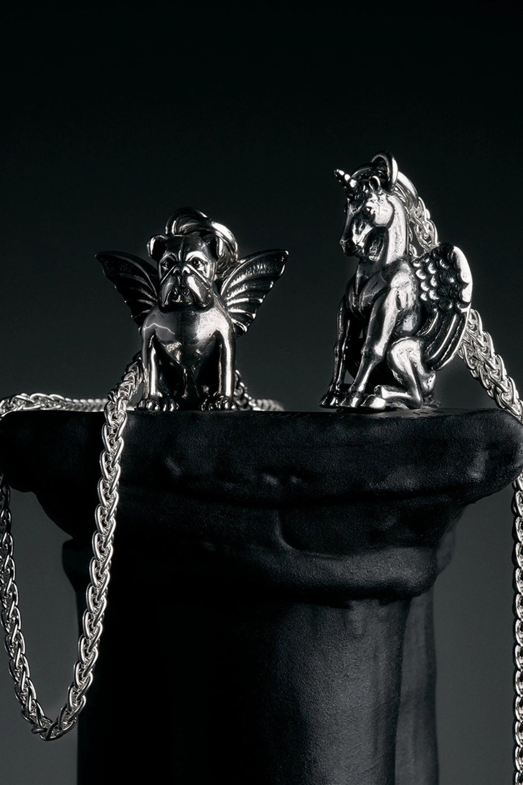 The Guardian of Dreams Necklace Oxidized Silver