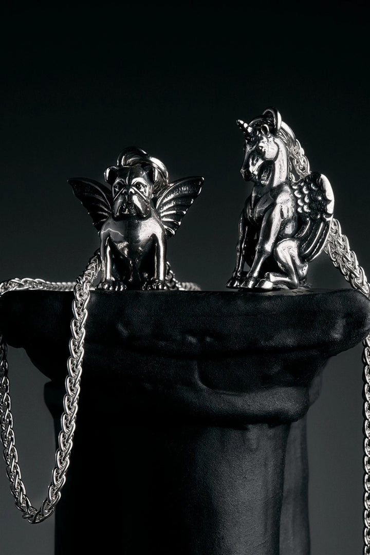 The Guardian of Dreams Necklace Oxidized Silver