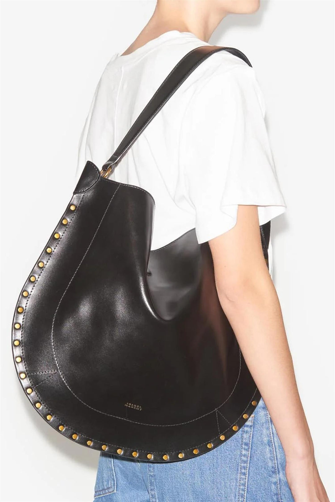 Oskan Hobo Soft Shoulder Bag Black