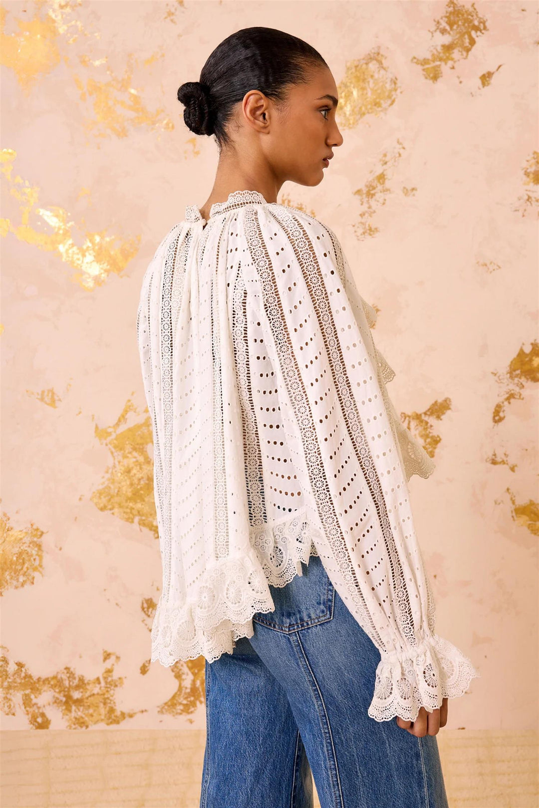 Marcella Asymmetrical Blouse Pristine