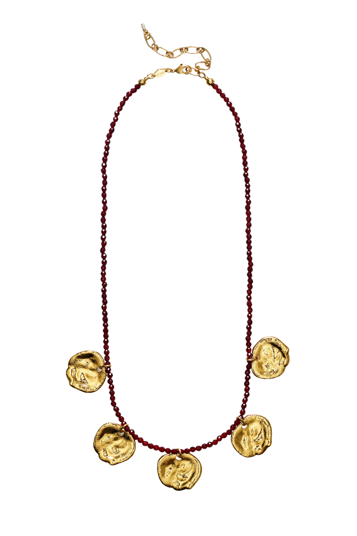 Dream Catcher Necklace Deep Burgundy
