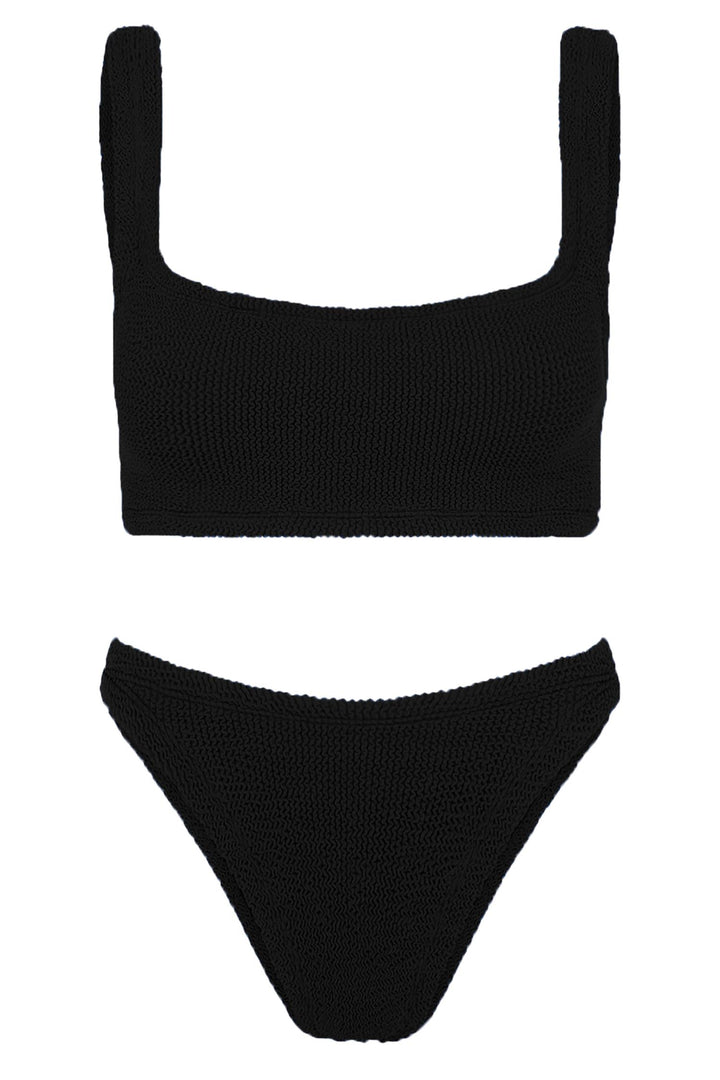 Xandra Crinkle Bikini Black