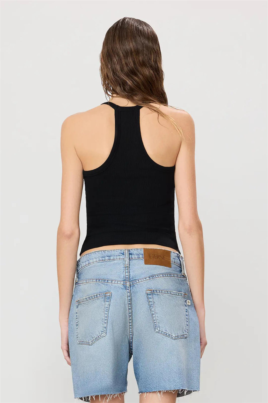 V-Neck Racerback Tank Black