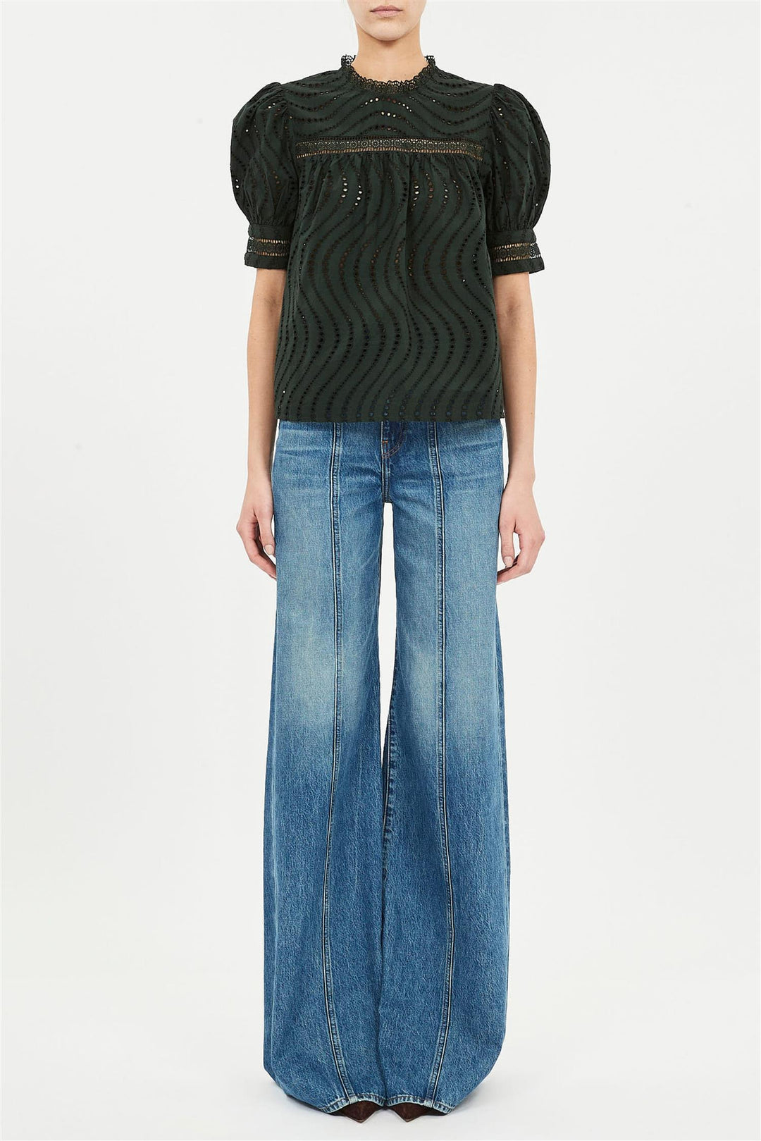 Virginia Lace Short Sleeve Blouse Cypess
