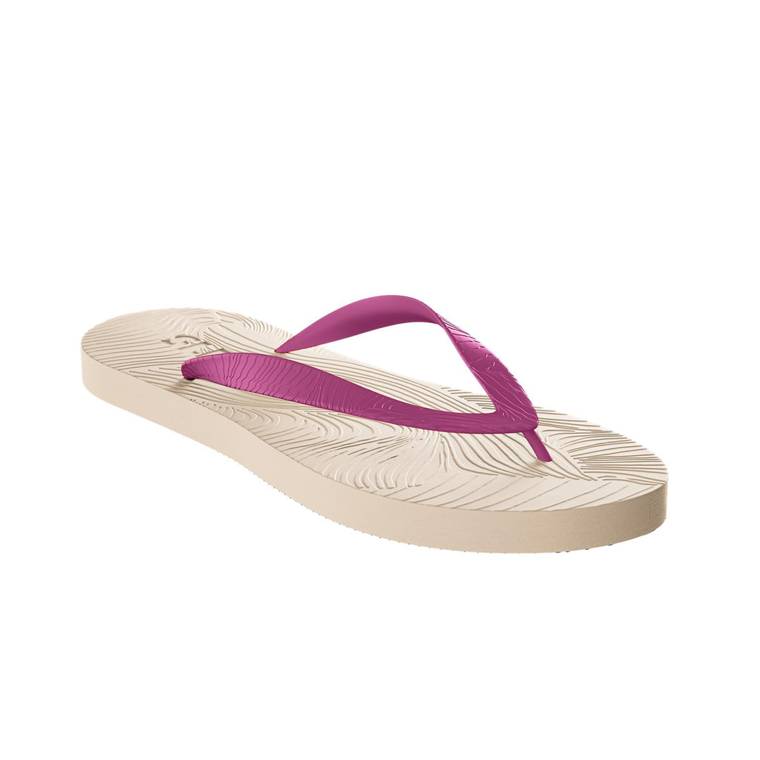 Slim Wide Strap Eggnog with Festival Fuchsia Strap