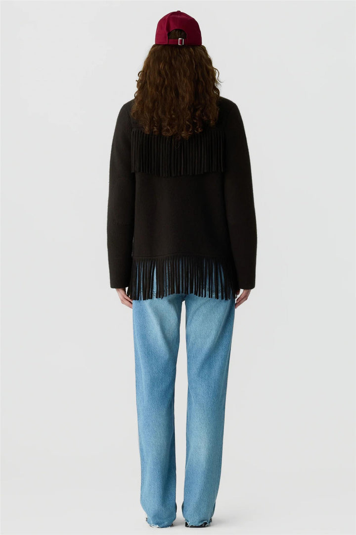 Western Fringe Jacket Burnt Cocoa