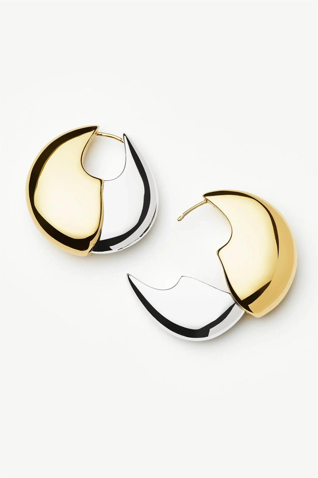 Sculptural Pebble Large Hoop Earrings