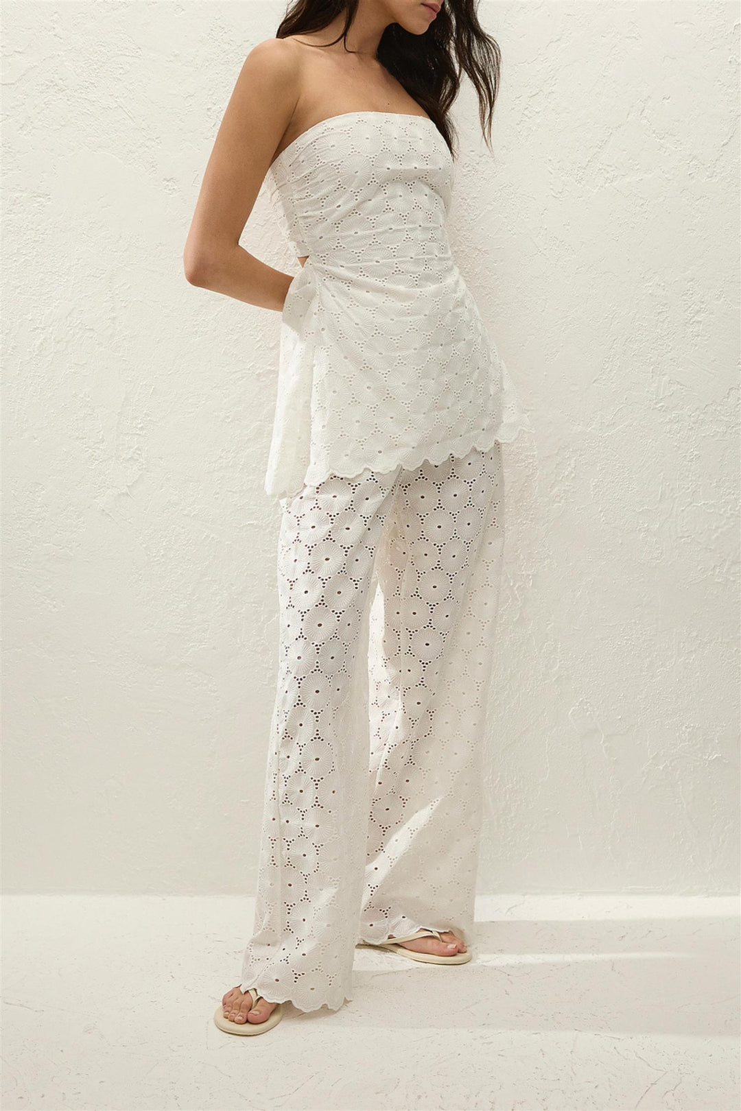 Pamina Pant Dolce Broderie White