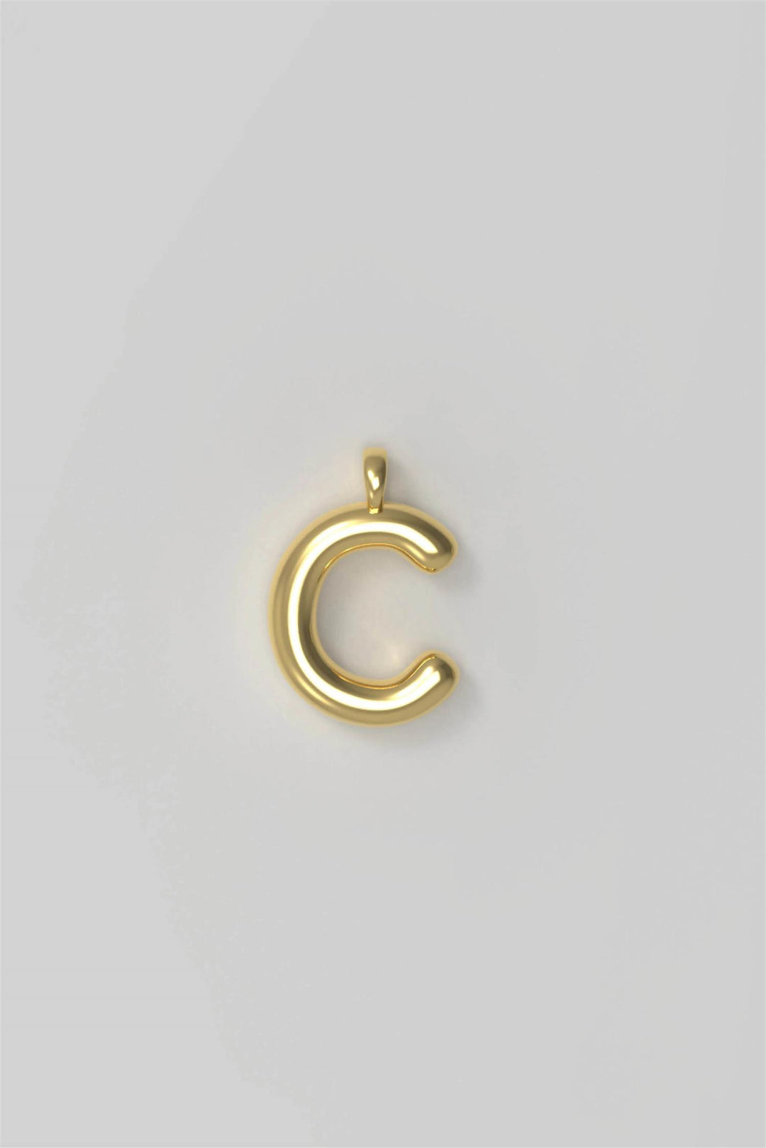 Letter Charm Large Plated