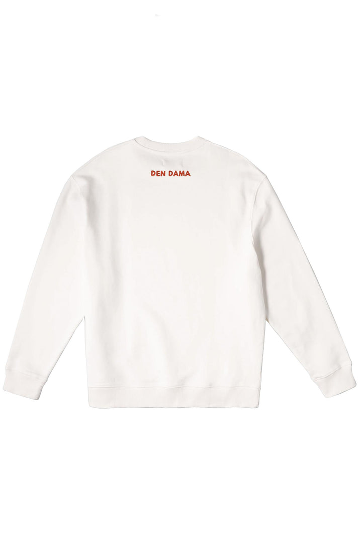 Frogner Sporting Club Embroidered Crewneck Off-White/Orange