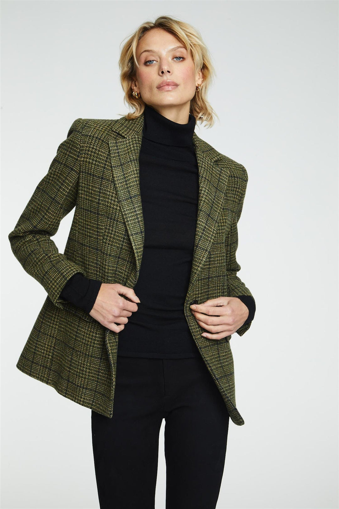 Wool Blazer Check