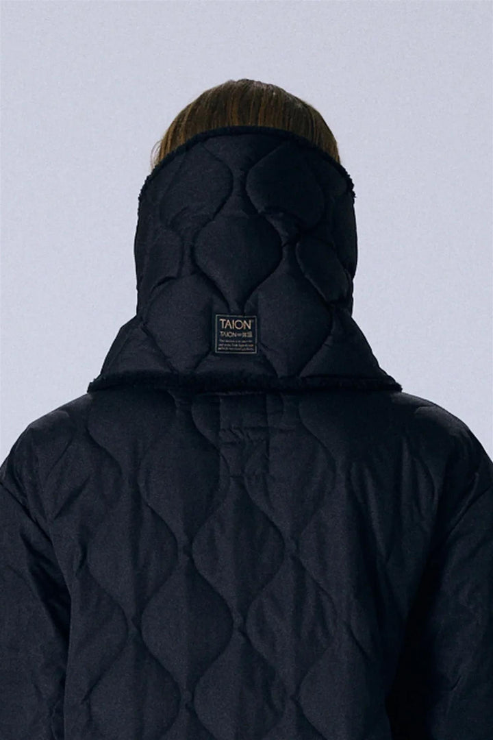 Military Reversible Down Neck Warmer Black