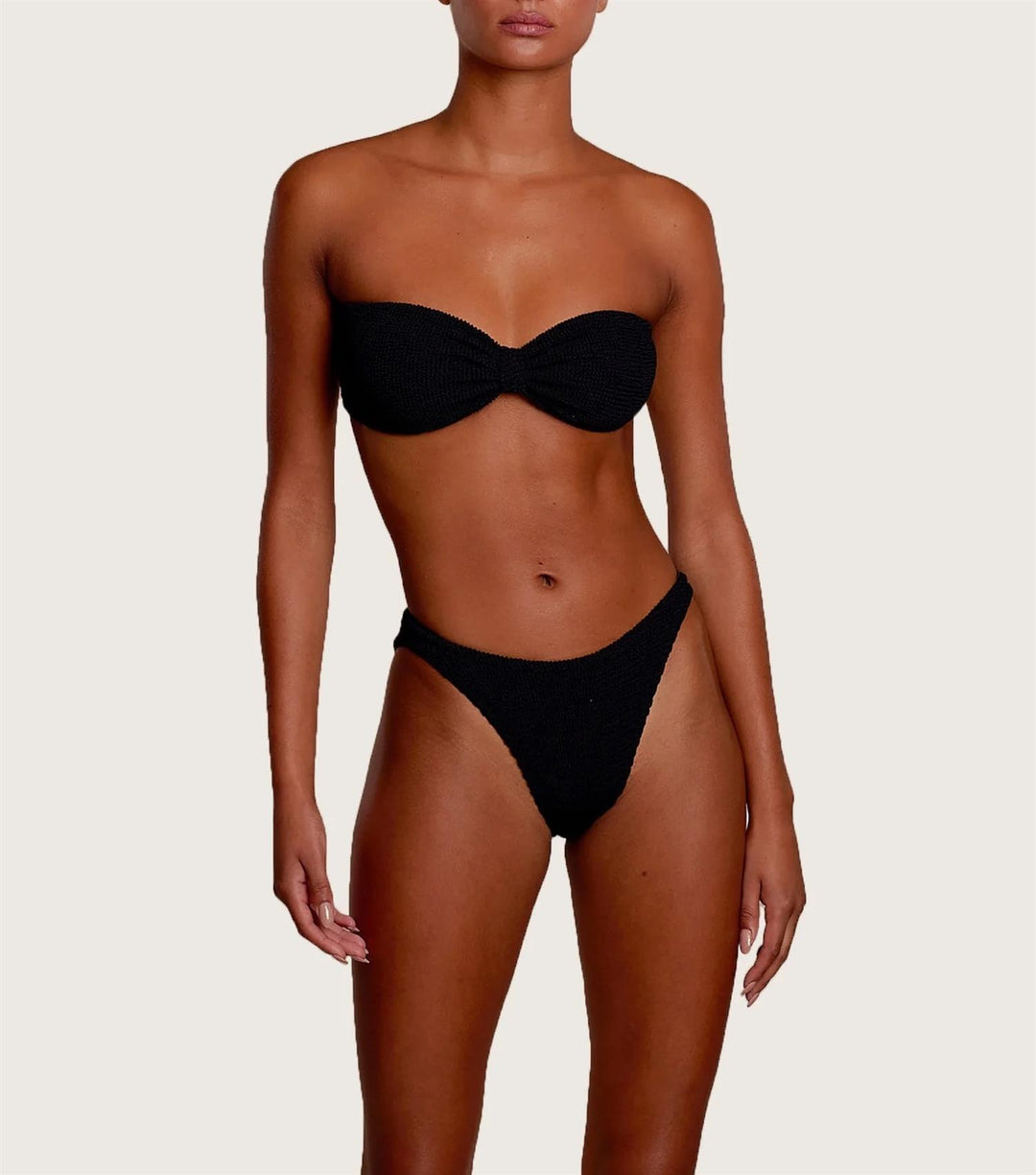 Jean Crinkle Bikini Black