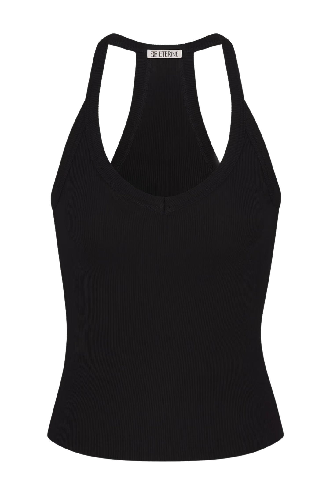 V-Neck Racerback Tank Black