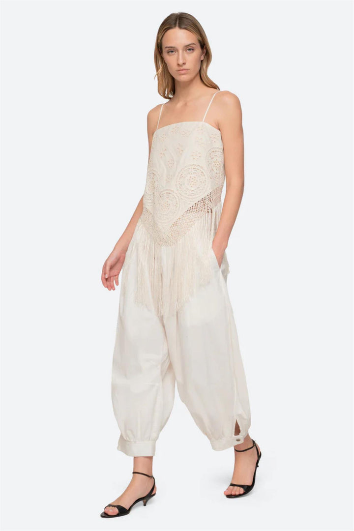 Rafina Eyelet Top Cream