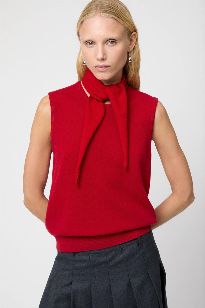 Wool Pleat Skirt Charcoal Grey