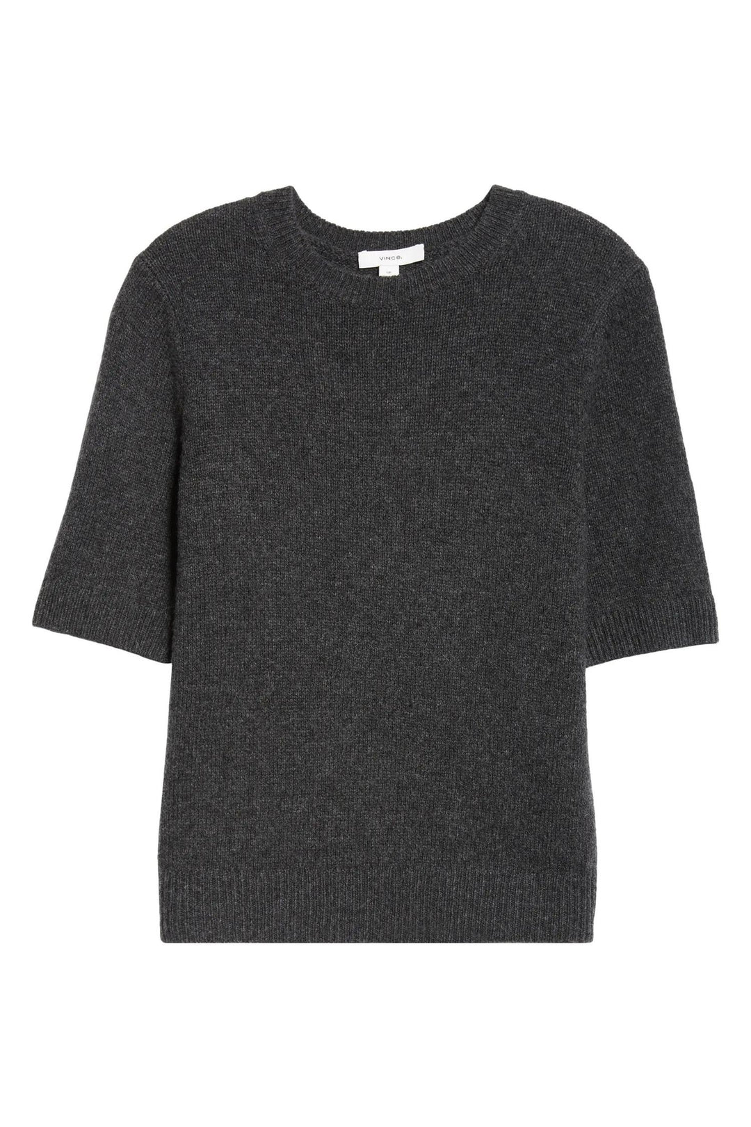 Shortsleeved Knit Pullover Charcoal