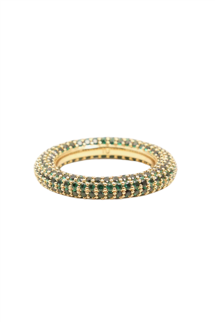 Colorful Ring Green Gold